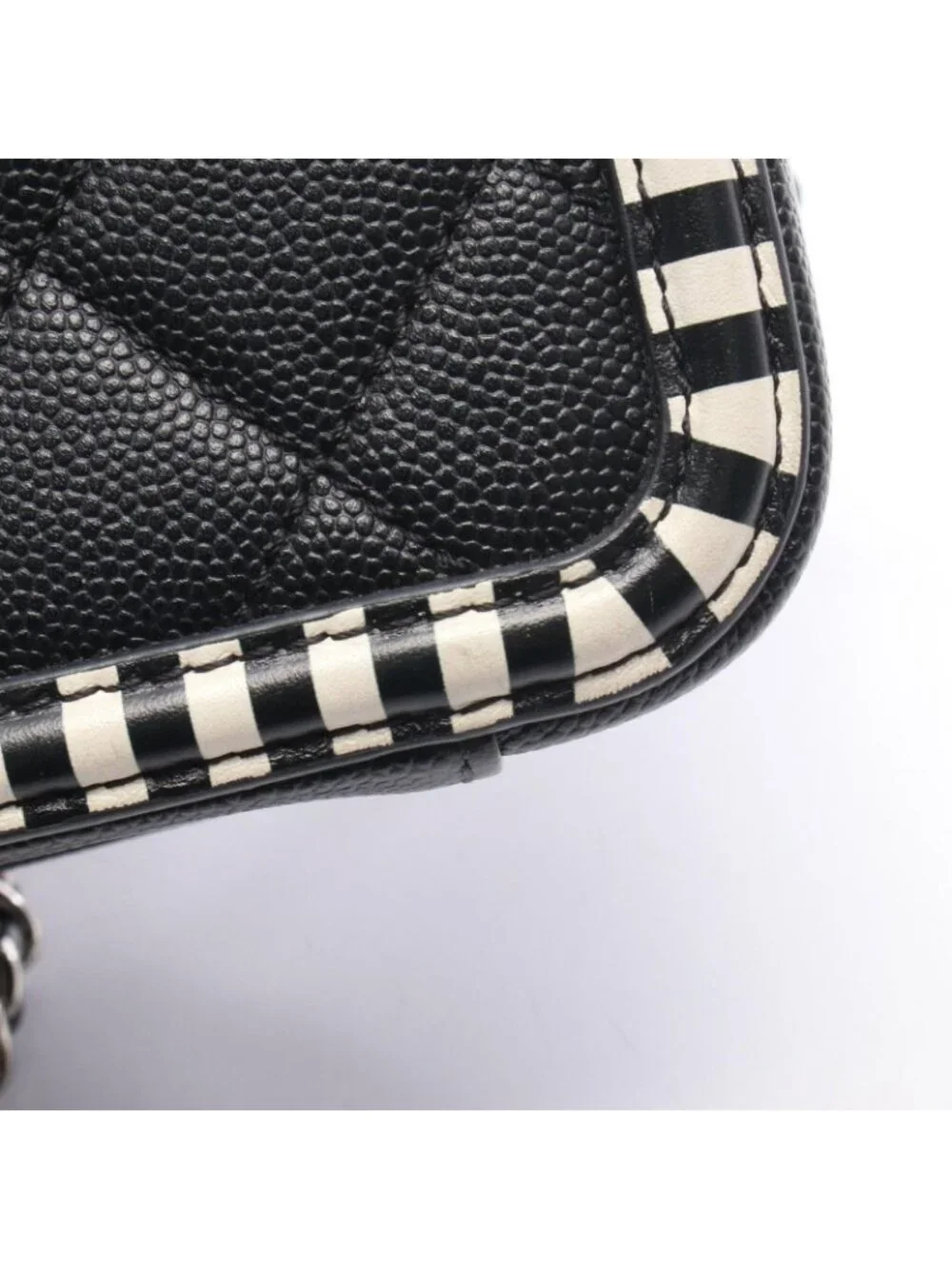 Chanel Shoulder Bag CC Figley Small Vanity 2-Way Black Leather CC Filigree